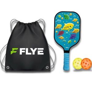 New FLYE Pickleball Kids Paddle Set with Bag and 2 balls